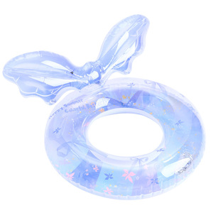 Flotador Inflable para Piscina con Forma de Mariposa Colorida para Niños, con Sombrilla, Diseño Novedoso con Patrón Azul - Product Image 5