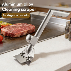 Cepillo de Limpieza para Parrilla, Herramienta de Aluminio Resistente para Barbacoa, Kit de Limpieza para Planchas, para Mantenimiento de Barbacoas en Cocinas Comerciales - Product Image 1