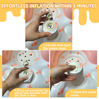 Siège gonflable amélioré pour bébé avec plateau, pour bébés de 3 à 36 mois, chaise de sol pour apprendre à s'asseoir et à manger