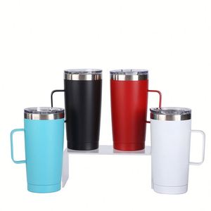 20oz Hot Cold Bulk 304 Stainless Steel Tumbler <b>Double</b> <b>Wall</b> Vacuum Insulated Travel <b>Mug</b> with Durable Handle Quality Coffee Cup - Product Image 1