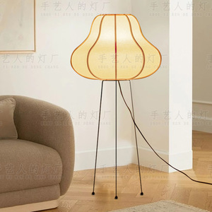 Modern Chinese Style Floor Lamp 120cm High LED Warm Light Beige For Living Room Bedroom Study <b>Zen</b> Tea Room - Product Image 1
