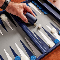 Luxueux Board Game Case Deluxe Backgammon Jeu De backgammon en cuir boîte
