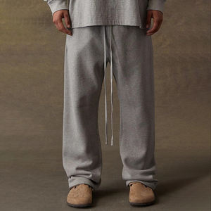 Hoge kwaliteit zware katoenen heren ESSENTIAL rechte broek met flockprint letters - Product Image 5