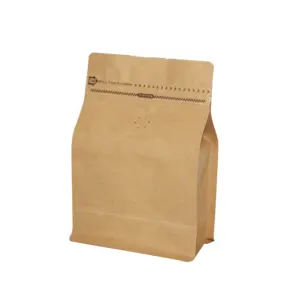 Hoge Kwaliteit Tas Custom Printing Logo Plastic Rits Bag Kraftpapier 250G/500G Koffie Tas Custom