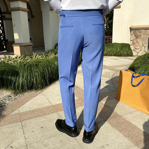 Pantalones ajustados informales de negocios para hombre, ropa Formal de vestir unicolor que combina con todo, de oficina, para <span class=keywords><strong>caballeros</strong></span> británicos, de alta calidad - Product Image 6