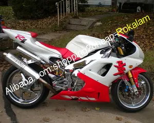 98 99 YZF1000 R1 适用于雅马哈 YZFR1 1998 1999 YZF-R1 赛车摩托车车身红色白色整流罩