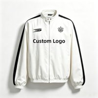 Survêtement 2 pièces pour homme avec logo personnalisé, veste zippée brodée, pantalon large, OEM ODM, vente en gros de vêtements de sport