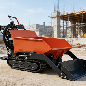 Mini-dumper chenillé 500 kg à commande hydraulique, transporteur de chantier, <span class=keywords><strong>brouette</strong></span> utilitaire pour construction et jardinage, électrique ou diesel, direct usine - Product Image 1