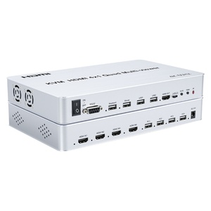 ตัวแยกภาพแบบ Quad Multi-Viewer 4 อินพุต 1 เอาต์พุต พร้อมรองรับการสลับ KVM 4K60Hz และรองรับเครื่องพิมพ์ - Product Image 1