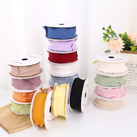 100% Polyester plissé ruban luxe Satin arc fleur imprimé Logo rouleau personnalisé pour la cuisson gâteau décoration emballage cadeau vêtement