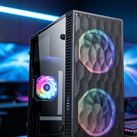 Gabinete de PC Micro ATX con Rejilla Frontal, Ventilador RGB, Mini Torre, Soporte de Acero SPCC, PSU ATX, para Juegos y Oficina, Tamaño Personalizable, en Stock
