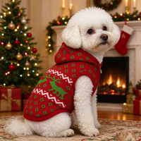 Costume de Noël pour chien, sweat à capuche en tricot de renne, pull d'hiver pour animaux de compagnie, tenue de fête de Noël pour petits chiens XXS-XXXL