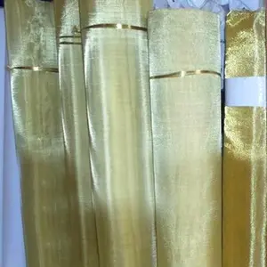 Tela de alambre de cobre tejido, latón para filtro de malla fina con jaula de Faraday, 100, 120, 180, 200, 250, 350, 400