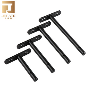 Jinnate Round Head Concealed <b>Bracket</b> Iron T Shape Wall Mount <b>Shelf</b> Support For Wooden Board Hanging - Product Image 1