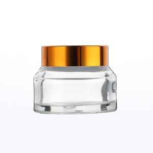 Bouteilles de crème pour le visage lisses, transparentes, à large ouverture, pots en verre à épaulement de 15ml, 30ml, 50ml, flacons vides pour crème pour les mains - Product Image 1