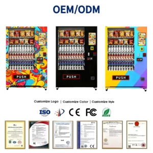 เครื่องจำหน่ายสินค้าอัตโนมัติแบบแช่เย็นพร้อมหน้าจอสัมผัสอัจฉริยะสำหรับเครื่องดื่มและขนมขบเคี้ยว รองรับการชำระเงินด้วยบัตร Wifi ขายส่ง - Product Image 4