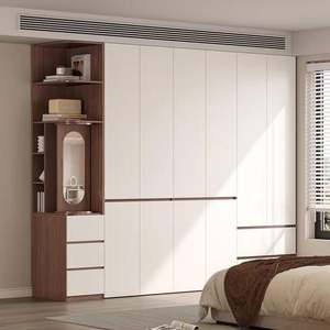 Armoire en bois sur mesure à prix d'usine, best-seller, avec portes en verre pour le rangement de la chambre à coucher - Product Image 4