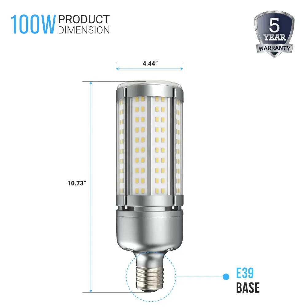 Ampoule de maïs LED 18W/60W/100W/120W 5700K AC120-277V lampe à intensité variable pour Garage entrepôt éclairage de rue extérieur