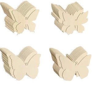 Custom Craft Houten Vlinder Uitsparingen Voor Diy Home Decor Projecten Onafgewerkte Laser Cut Modellen Voor Dropshipping