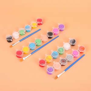 6 <b>Colors</b> Non-Toxic Acrylic Paint Strip Kids School Gift Set with 3ml Brush for Glass Canvas & Paper-Professional Art Supplies - Product Image 6