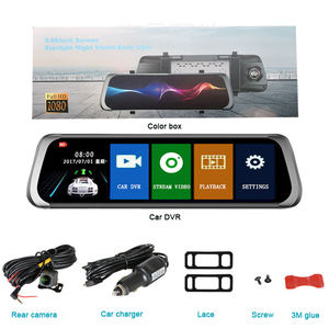 กล้องติดรถยนต์รุ่นใหม่ ขนาด 9.66 นิ้ว กล้องบันทึกภาพหน้า-หลัง ความละเอียด FHD 1080P พร้อมจอแสดงผลคู่ กล้องมองหลังแบบกระจกมองหลัง - Product Image 6