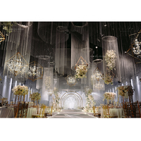 Décorations suspendues pour salle de mariage Rideaux de plafond Fournitures de fête