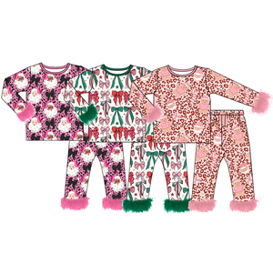 Ensembles de vêtements pour bébés filles, imprimés de vacances, sans manches, tendance, en spandex/coton biologique, soie de lait douce, de la boutique Trendyism - Product Image 3