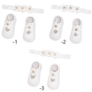 للبيع بالجملة رباط شعر أبيض عالي التمدد 2 في صور أعياد ميلاد الأطفال إكسسوارات التعميد رباط رأس - Product Image 2