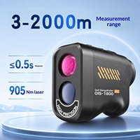 Pengukur Jarak Golf Perdagangan Luar Negeri Baru Mini dengan Pemasangan Magnetik Presisi Tinggi 3-2000m Teleskop Berburu Isi Ulang HR-RC-2000m