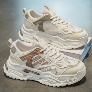 Chaussures de sport décontractées tendance pour hommes à semelle épaisse, à la mode, polyvalentes, antidérapantes, en tissu respirant - Product Image 2