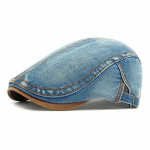 Unisex Adjustable Denim Newsboy Hats <b>Flat</b> Cabbie Berets Cotton Dad <b>Cap</b> Driving Beret Hat for <b>Men</b> Women Gift - Product Image 4