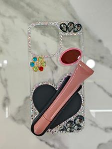 Ốp điện thoại đa năng hình trái tim sang trọng bằng silicon, đính kim cương lấp lánh dành cho <span class=keywords><strong>Apple</strong></span> iPhone 15 ProMax/16 - Product Image 6