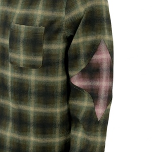 Camisa de Franela a Cuadros de Manga Larga con Bolsillos y Parches, Estilo Holgado, Personalizada de TOPSHOW para Hombre - Product Image 5