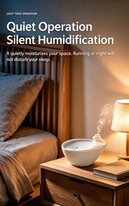 Nuovo Creativo Umidificatore a Goccia d'Acqua con Altoparlante, Illuminazione Colorata Silenziosa, Regalo per Camera da Letto, Ufficio, Natale - Product Image 5