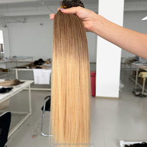 Extensiones de Cabello Humano Remy K-Tip 100% Naturales de Doble Grosor, Extensiones de Cabello Liso K-Tip, Venta al por Mayor 2026 - Product Image 1