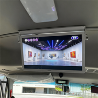 Monitor de Techo para Autobús OSK QZ-2151 de 21.5 Pulgadas, LCD HD Abatible, con Control Remoto, Entrada AV/HDMI, 12V 24V, Pantalla de Video para Auto
