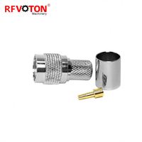 Conector RF de crimpado de enchufe macho RP TNC recto RP TNC para cable coaxial Rg213 Rg214