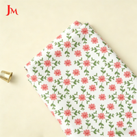 Tissu en popeline de coton imprimé numérique personnalisé, tissage uni, motif floral, en rouleau, pour vêtements et robes