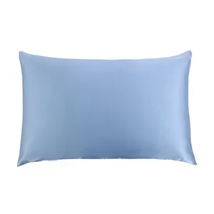 New Style Modern Design Luxury Bed Envelope Closure Solid Color Silk Pillow Case Set