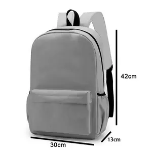 Индивидуальная конкурентоспособная цена серый Индивидуальный размер водонепроницаемый Оксфорд материал качество студенческий рюкзак сумки для средней школы