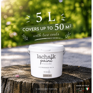 12 DOVE GREY 5lt LaChalk the evolution of <b>chalk</b> paint Where <b>chalk</b> meets resin: Hybrid <b>Chalk</b> Resin Paint made in Italy - Product Image 2