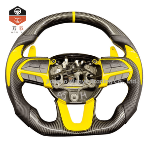 Cuero Perforado Más Popular para Volante de Fibra de Carbono Forjado con Pantalla LED para Dodge Challenger <span class=keywords><strong>SRT</strong></span> (Agarre de 30MM) - Product Image 3