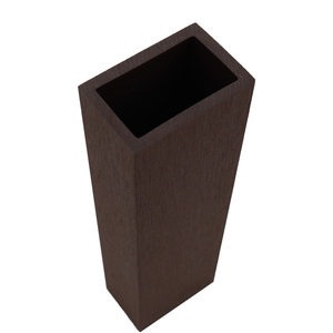 Tube en <span class=keywords><strong>bois</strong></span> composite carré creux extérieur en <span class=keywords><strong>bois</strong></span> composite étanche 70*50mm pour décoration extérieure - Product Image 4