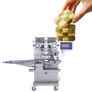 Automatic Delicious Mosaic Cookie Making Machine Wire Cut Panda Biscuit Machine Stuffed Cookies Encrusting Machine
