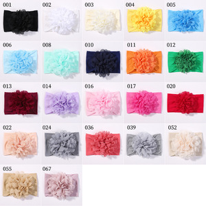 22 màu sắc bé Nylon headbands hairbands tóc kết thúc tốt đẹp Lớn voan hoa elastics cho bé gái sơ sinh trẻ mới biết đi trẻ em - Product Image 2