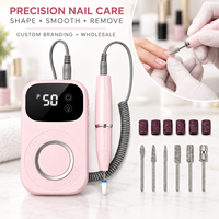 Perceuse à ongles électrique personnalisée avec logo, 45000 tr/min, pour manucure, pédicure, ongles en acrylique, vente en gros