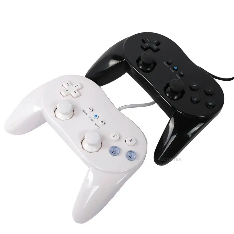 คอนโทรลเลอร์เกมแบบมีสายแบบคลาสสิกสำหรับเกมแพดเกมแพดโปรจอยสติ๊ก Wii ที่เข้ากันได้กับ nintend Wii/Wii U