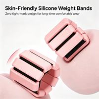 Poids de poignet carrés en silicone inodores et durables avec sangle Velcro réglable – Équipement de fitness unisexe pour yoga et Pilates
