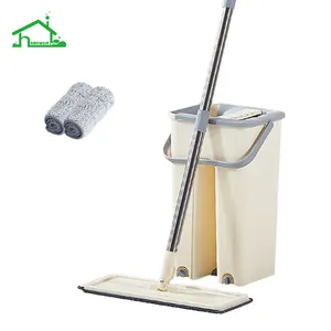 Cleaning Spin Magic Floor Cleaner Mob Supplier Replacement 360 Microfiber Head Twist Plastic Price Flat Mop With Bucket Set