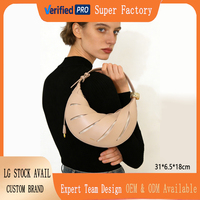 Sac bandoulière tendance pour femme, style croissant, design de créateur, fermeture éclair, imperméable, grande capacité, logo personnalisé